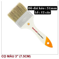 Cọ Cán Gỗ Quét Sơn Thanh Bình Lố 12 Cây - Chổi Quét Sơn Đủ Size Sơn Trắng Đuôi Cán Nhiều Màu