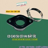 Co cao su có vai bắt ốc cho xe Exciter 135, 150, 155 gắn bình xăng, họng xăng size 24mm 26mm 28mm 30mm