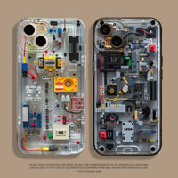 Cơ Cấu Bên Trong Ốp Lưng Điện Thoại Thích Hợp Cho Apple 15 Nam iphone14promax Creative 13 Lego 12mini Bảng Mạch 11 Phong Cách Mới x Niche 16plus Bao Gồm Tất Cả xr Trong Suốt xs Bìa Mềm