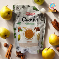 (Có chai chiết) Mứt LÊ - TÁO - QUẾ Chunky Andros, có thịt trái cây làm nhân bánh, túi 1kg