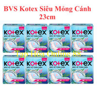 (Có che tên) Lốc 8 gói Băng Vệ Sinh Kotex Siêu Mỏng Cánh Bảo Vệ Toàn Diện Chiều Dài 23cm Gói 8m