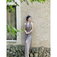 Cổ chữ v dây mùa hè [Đầm voan gợi cảm Thiết kế dáng ôm Quần áo nữ kiểu Pháp] Cùng ngày Giao hàng kỳ nghỉ bên bờ biển cao cấp MQKX