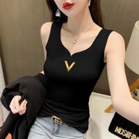 Cổ Chữ V Đen Trắng Vest Sling Nữ Phù Hợp Với Cao Cấp In Slim-fit Mùa Hè Mặc Bên Trong Áo Sơ Mi Đế 3.23