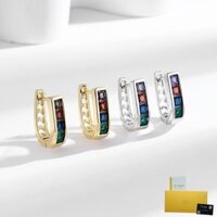 [Có chứng nhận GRA] Bông tai khóa tai hình chữ U vàng 18k Bông tai kim cương nữ Trang sức tai đa năng đơn giản