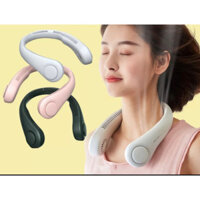 CÓ Có sẵn Quạt Đeo Cổ Mini không cánh Tích Điện Siêu Hot Sạc USB Không Thông Minh, Quạt Gió Siêu Mạnh