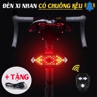 [Có còi] Đèn xi nhan xe đạp thể thao cao cấp kiêm đèn hậu điều khiển không dây sạc USB