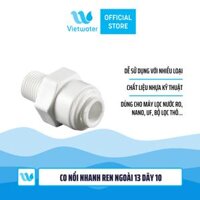 Co cút nối nhanh ren ngoài 13 dây 10 dùng trong máy lọc nước (combo 2 cái hoặc 5 cái hoặc 10 cái)