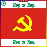 Cờ Đảng kích thước to 1m5 x 2m3, 2m x 3m chất vải Satanh chịu nắng mưa