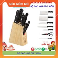 cỗ Dao làm phòng bếp 7 Món tất cả hộp gỗ chứa cần dùng đến nhà nơi nấu ăn cực kỳ công dụng, gia công bằng ch...