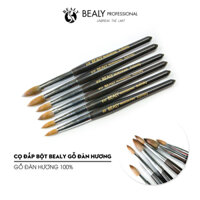 CỌ ĐẮP BỘT BEALY CỔ BẠC CÁN ĐEN GỖ ĐÀN HƯƠNG