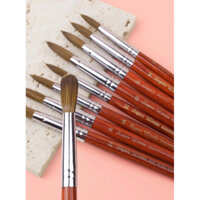 Cọ đắp bột lông chồn Linda Kolinsky cán gỗ cao cấp số 12, 14,16