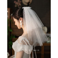 Cô Dâu Headress Giấy Phép Đăng Ký Đám Cưới Đạo Cụ Ảnh Viền Nhỏ Nơ Cho Đính Hôn TS107
