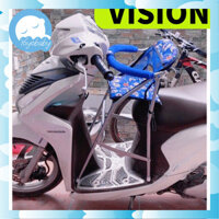(CÓ DÂY ĐAI) Ghế ngồi xe VISION cho bé ,ghế ga xếp sắt sơn tĩnh điện gấp gọn,ghế đi xe máy VISION , ghế xe máy tay ga  |