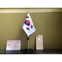 Cờ để bàn đế inox đen đơn cờ Hàn Quốc