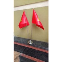 Cờ để bàn Việt - Đảng đế inox đôi mini