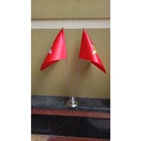 Cờ để bàn Việt Nam - HongKong đế inox đôi mini