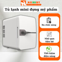 [Có Đèn Led Và Gương ] Tủ lạnh Mini đựng mỹ phẩm, dung tích 6L lạnh nhanh tiết kiệm điện