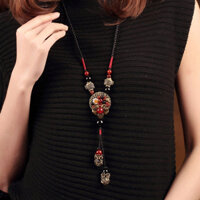 Cổ Điển Cao Cấp Thu Đông Phong Cách Dân Tộc Dài Đồng Cá Áo Len Dây Xích Phong Cách Trung Hoa May Mắn Koi Mã Não Đính Hạt Mặt Dây Chuyền Hình Chữ Y Quà Tặng Giáng Sinh Phụ Kiện Quần Áo