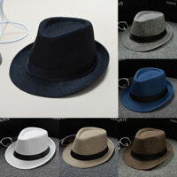 Cổ Điển Cho Nam Và Nữ Ống Hút Nón Fedora Rộng Vành Panama Vành Mùa Hè Áo Mũ