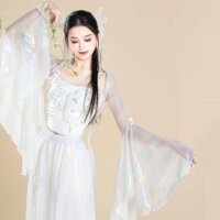 Cổ Điển Khiêu Vũ Trang Phục Cơ Thể Rhyme Ma Thuật Bướm Gạc Culottes Phong Cách Trung Hoa Khiêu Vũ Hiệu Suất Thực Hành Trang Phục Khăn Choàng