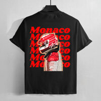 Cổ Điển MONACO Racing Driver In Hình Áo Thun Nam Sửa Đổi Xe Cổ Tròn 100% Cotton Tay Ngắn Rời 1108