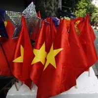 Cờ đỏ sao vàng Việt Nam NHỎ - có cán nhỏ 2 mặt