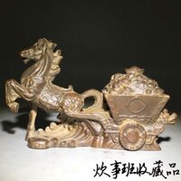 Cổ Đồng Hàng Cũ Mala Thỏi Xe May Mắn Tiền Ngay Lập Tức Giàu Cung Hoàng Đạo Ngựa Trang Trí Nhà Cửa Đồ Trang Trí 3-12-16