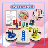 Cờ Đua Cá Ngựa Phiên Bản 2 Bằng Gỗ Kèm Xúc Xắc Xí Ngầu Nhiều Màu Sắc Phù Hợp Với Mọi Lứa Tuổi