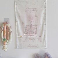 Cô Gái Giấc Mơ Thiết Kế Ban Đầu Gấu Bánh Thảm Nền Vải Đầu Giường Thảm Phòng Ngủ Vải Treo Tường