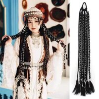 Cô Gái Ngọt Ngào Và Thoáng Mát Với Tóc Giả Bím Tóc Giả, Đuôi Ngựa, Sợi Vàng Bạc, Mũ Đội Đầu Chụp Ảnh Ảnh