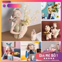 Cô gái ôm hoa🔥𝗛𝗢𝗧 𝗦𝗔𝗟𝗘🔥Bình hoa cô gái-Cô gái cắm hoa