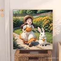 Cô gái Tutu | Tranh sơn dầu kỹ thuật số tự làm màu không nền tảng sơn tay chữa bệnh và giải nén sơn trang trí