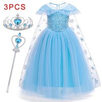 Cô gái váy xanh váy trẻ em váy cô gái sequin cosplay party dress baby girl princess dresses halloween costume