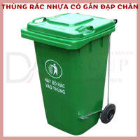 [CÓ GẮN ĐẠP CHÂN] THÙNG RÁC CÔNG CỘNG NHỰA DẺO HDPE 100L-120L-240L SIÊU BỀN