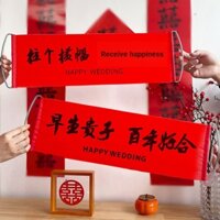 Cổ Giấy Chứng Nhận Ảnh Đạo Cụ Vẽ Tay Cờ Đính Hôn Đăng Ký Đám Cưới Phù Dâu Chặn Cửa Tiện Dụng Cụ Bố Trí Biểu Ngữ