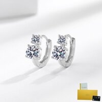 [Có Giấy chứng nhận Gra] Ins Bông tai Moissanite siêu Flash phong cách sang trọng Giá cả phải chăng Bông tai nữ mạ vàng 18K Bông tai đơn giản Nhẫn tai