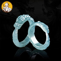((Có Giấy Chứng Nhận Thẩm Định) Hàng Hóa Tự Nhiên Ngọc Rồng Nước Ngọc Rồng Phượng Nhẫn Đá Ngọc Ngọc Nhẫn Nam Nữ Độc Đáo