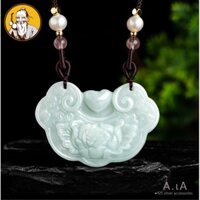 ((Có Giấy Chứng Nhận Thẩm Định) Tự Nhiên Miến Điện Một Hàng Hóa Jadeite Blossoms Blooming Rich Tốt Lành Ruyi Jade Mặt Dây Chuyền Sáp Ngọc Nam Nữ Mặt Dây Chuyền
