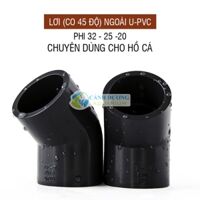 Co góc màu đen xám ĐEN XÁM U-PVC 45 độ (Lơi) Phi 40-32-25-20 chuyên dùng cho hồ cá
