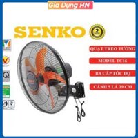 CÓ GRAB Quạt treo tường 2 dây SENKO TC16 bảo hành 24 tháng chính hãng.TẶNG MÓC DÁN TƯỜNG
