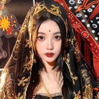 Cổ Hanfu Khăn Lau Gạc Phong Cách Kỳ Lạ Công Chúa Jasmine Gạc Veil Influencer Đen Phương Tây Ảnh Khăn Trùm Đầu OU2401114
