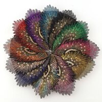 Có hàng bán buôn miếng vá thêu lông công sequin, phụ kiện quần áo có keo dán cho giày dép túi xách trang trí DIY