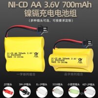 Có hàng, bộ pin sạc NiCd 3.6V 700mAh kích thước AA5, 300 chu kỳ, pin cho đồ chơi điều khiển từ xa