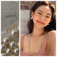 [Có hàng] Bông tai ngọc trai Shijia hình tròn sang trọng cao cấp cảm giác S 925999 Bông tai bạc cho phụ nữ không cần xỏ lỗ tai, kiểu kẹp