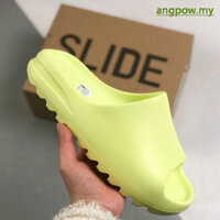 Có hàng dép đi biển Kanye West x Ad Yeezy Slide phong cách ngoài trời màu xanh huỳnh quang GZ5551@1dz
