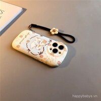 Có hàng, miễn phí vận chuyển, dây đeo hình chó con hoạt hình, ốp điện thoại Apple 16, 14, iPhone 15 Pro Max, 13, Airbag 12, Matte 11