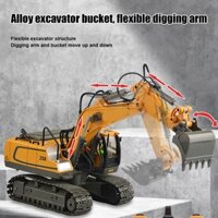 Có hàng sẵn Máy xúc điều khiển từ xa tỷ lệ 1: 20 2.4G 680° Xoay 11 Kênh RC Máy Xúc Đồ Chơi RC Xe Xây Dựng