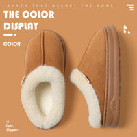 🔥Có Hàng Sẵn🔥Dép bông mùa đông dép đi trong nhà đế dày ấm áp chống trượt trong nhà