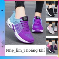 🔥có hàng sẵn🔥Giày Thể Thao Nữ Thông Hơi Thoáng Khí Siêu Nhẹ Êm Chân Đế Cao Su Năng Động Cá Tính giày Chạy Bộ Tập Gym C
