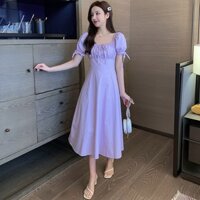 [CÓ HÌNH THẬT - FREE SIZE ĐẾN 52KG] ĐẦM XÒE MAXI TIỂU THƯ PHỐI NƠ ULZZANG XINH XẮN - LÀM ĐẸP GIÁ SỈ GB105